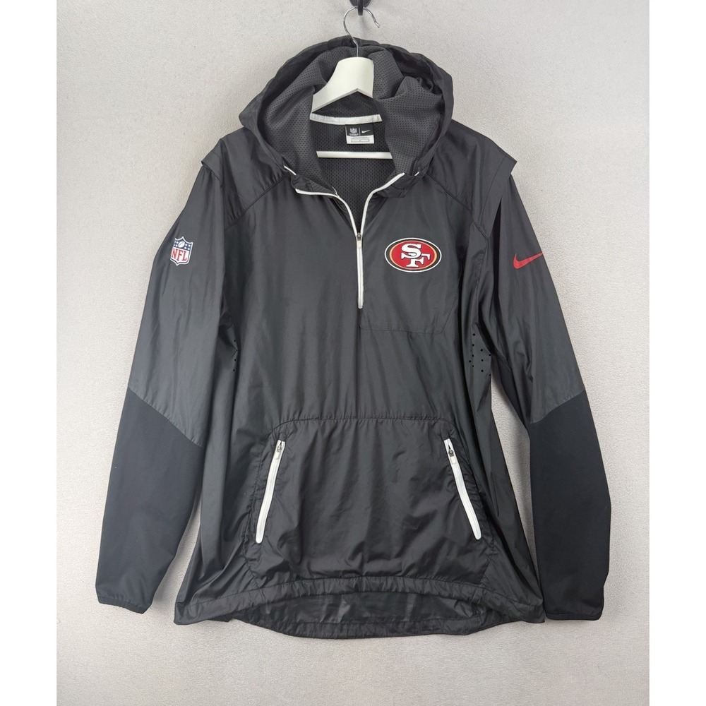 NIKE SF 49ers Vapor Speed Fly Rush Flash Jacket Men's Large NFL‎ On Field Black